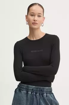 Лонгслив Guess Jeans, черный