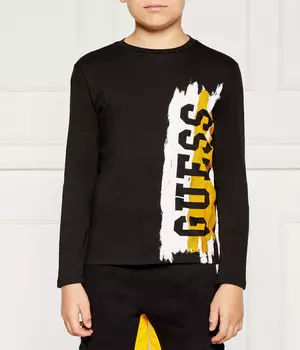 Лонгслив Guess Regular Fit, черный