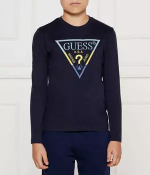 Лонгслив Guess Regular Fit, синий