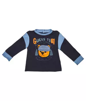 Лонгслив Guess Regular Fit, синий / темно-синий
