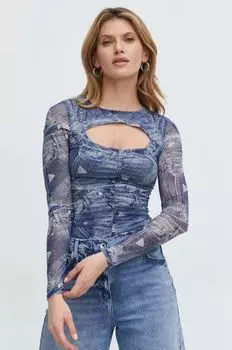 Лонгслив Guess, синий