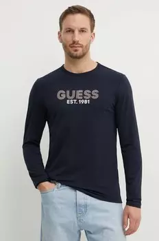 Лонгслив Guess, темно-синий