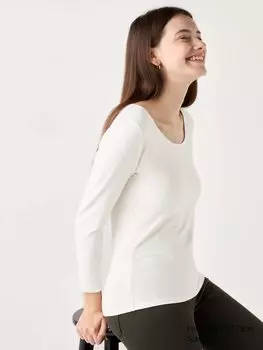 Лонгслив heattech Uniqlo, белый