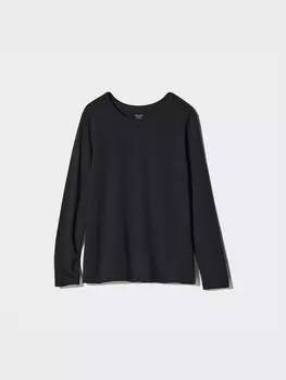 Лонгслив heattech Uniqlo, черный