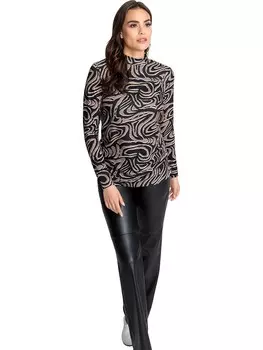 Лонгслив Heine, цвет schwarz/hellbraun