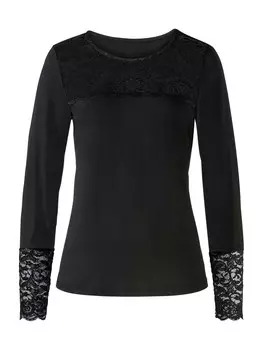 Лонгслив Heine SPITZEN, черный