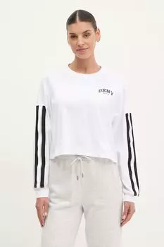 Лонгслив хлопковый Dkny, белый