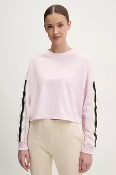 Лонгслив хлопковый Dkny, розовый