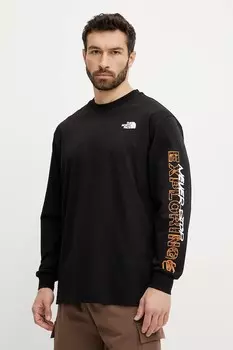 Лонгслив хлопковый TNF X NSE The North Face, черный