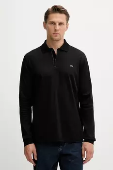 Лонгслив хлопковый трикотаж Paul&Shark, черный