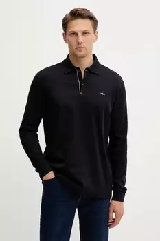 Лонгслив хлопковый трикотаж Paul&Shark, темно-синий