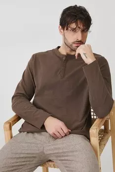 Лонгслив, хлопок Medicine, коричневый