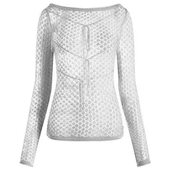 Лонгслив House Of Sunny Silver Plated Knit, цвет Chrome