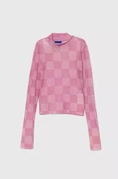 Лонгслив Hugo Blue, розовый