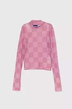 Лонгслив Hugo Blue, розовый