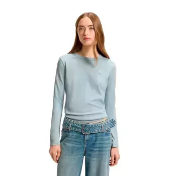Лонгслив HUGO Daliria BLUE, синий