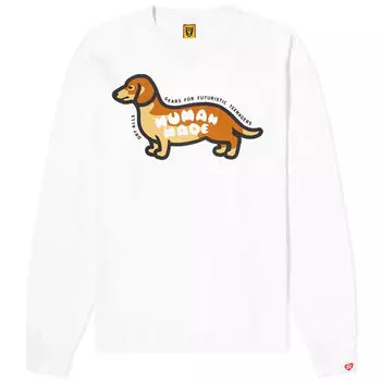 Лонгслив Human Made Sausage Dog, белый