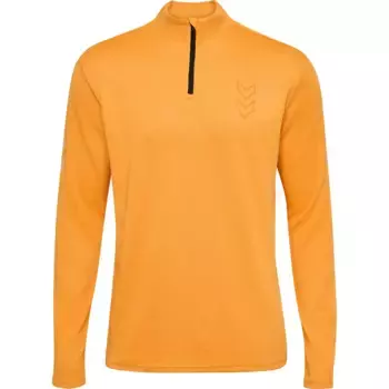 Лонгслив Hummel Active PL half zip, оранжевый