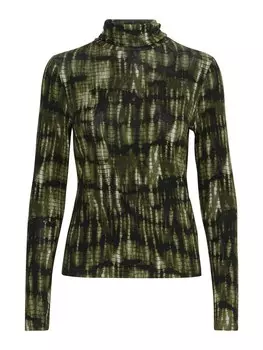 Лонгслив ICHI Shirt NAVA, зеленый