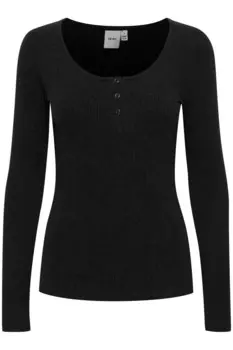 Лонгслив ICHI Shirt SUPER, черный