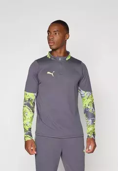 Лонгслив INDIVIDUALCUP 1/4 ZIP TOP Puma, серый