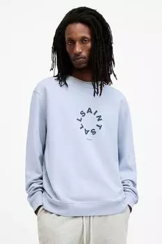 Лонгслив из хлопка AllSaints, синий