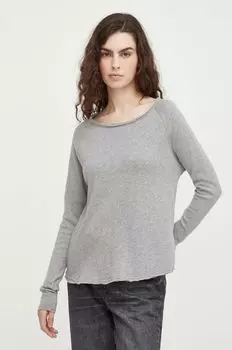 Лонгслив из хлопка American Vintage, серый