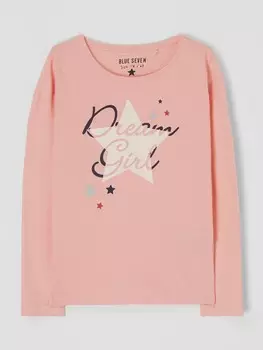 Лонгслив из хлопка Blue Seven, розовый