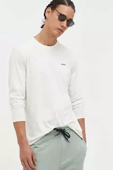 Лонгслив из хлопка Hugo, зеленый