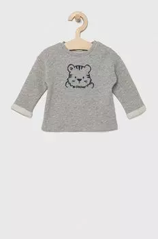 Лонгслив из хлопка noenati United Colors of Benetton, серый