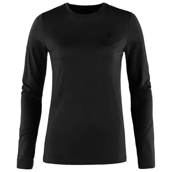Лонгслив из мериноса Fjllrven Women's Abisko Wool L/S, черный
