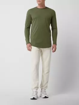 Лонгслив из натурального хлопка модель «Ноа» Jack & Jones, оливково-зеленый
