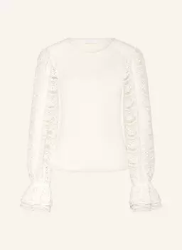 Лонгслив из разных материалов rich&royal, экрю