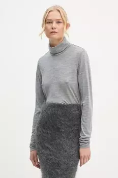Лонгслив из шерсти Gestuz, серый