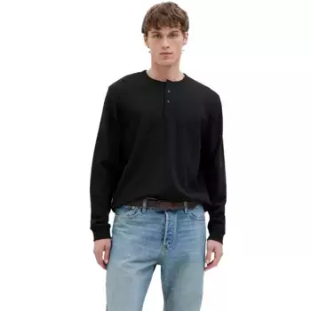 Лонгслив Jack & Jones Dover Henley, черный