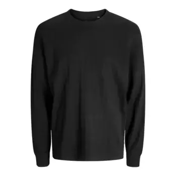 Лонгслив Jack & Jones Lakole Drop Needle Styd, черный