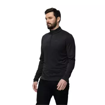 Лонгслив Jack Wolfskin Sky Thermal Half Zip, черный