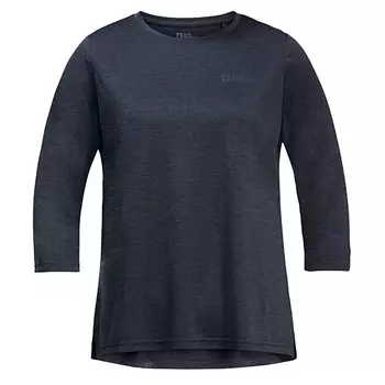 Лонгслив Jack Wolfskin Women's Crosstrail 3/4 Tee, цвет Night Blue