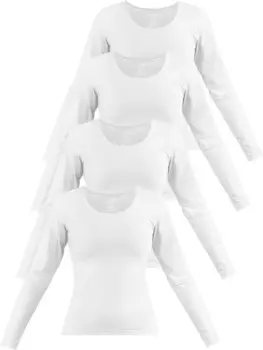 Лонгслив Janice 4 x Damen Langarmshirt Nimes, белый