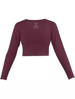Лонгслив Janice Damen crop Langarmshirt Nerja, цвет Burgund