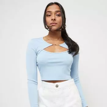 Лонгслив Jewelery Crop Top Sixth June, цвет lightblue