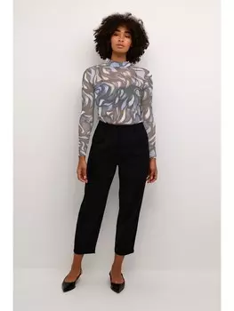 Лонгслив Kaffe, цвет hellblau/schwarz