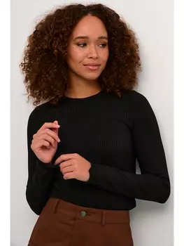 Лонгслив Kaffe Drew, черный