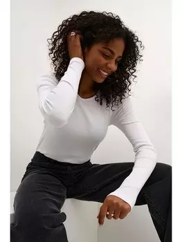 Лонгслив Kaffe Longsleeve, белый