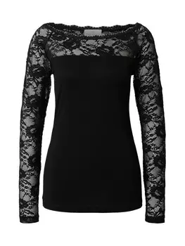Лонгслив Kaffe Shirt Lacy, черный