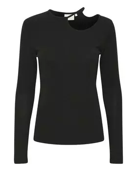 Лонгслив Kaffe Shirt Merikka, черный