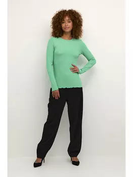 Лонгслив Kaffe, зеленый