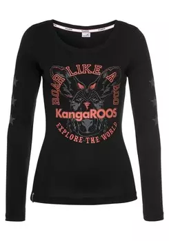 Лонгслив KangaROOS Shirt, черный