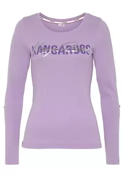 Лонгслив KangaROOS Shirt, фиолетовый