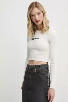 Лонгслив Karl Lagerfeld Jeans, бежевый